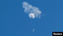 Воздушный шар, сбитый над Южной Каролиной. 4 февраля 2023 года. Фото: Reuters