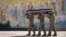 Ukraine -- Soldiers carry the coffin of their comrade, a Ukrainian military officer killed during fighting against Russians, during his funeral at St Michael cathedral in Kyiv, Ukraine, Thursday, Sept. 8, 2022. 