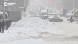На столицу Казахстана обрушился снегопад 