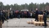 Belarus - Alexander Lukashenko speaks to migrants in transport and logistics center near Bruzgi, migrants, 26Nov2021 
