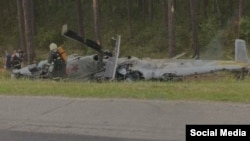 В Беларуси разбился военный вертолет Ми-24