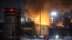 RUSSIA, LENINGRAD REGION - JANUARY 21, 2024: A fire at a terminal of Novatek at the Ust-Luga port