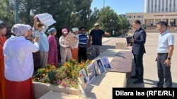 Kazakhstan, the relatives of those killed in the January events, are protesting. Shymkent, 01 August 2023