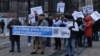 Активисты "Свободной России" (Freies Russland NRW) на антивоенном митинге