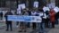 Активисты "Свободной России" (Freies Russland NRW) на антивоенном митинге