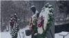 In Yerevan, a man toppled wreaths at the monument to the children of the Siege of Leningrad. Screenshot