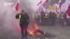 После протестов фермеров в Варшаве задержали более 50 человек 