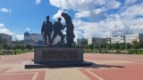 Памятник покорителям земных недр в Прокопьевске 