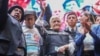 Кандидаты в президенты Эквадора закрывают предвыборную кампанию в бронежилетах. Второй слева – Кристиан Сурита, заменивший убитого Фернандо Вильявисенсио