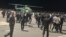 Anti-Semitic protest in Makhachkala, a crowd on the runway of the airport in Makhachkala in Dagestan
