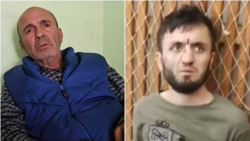 Баротали Мирзоев (слева) и его сын Далерджон Мирзоев после задержания в России