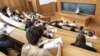 RUSSIA, MOSCOW - MARCH 27, 2023: Students attend a class at the Faculty of Mechanics and Mathematics of Lomonosov Moscow State University