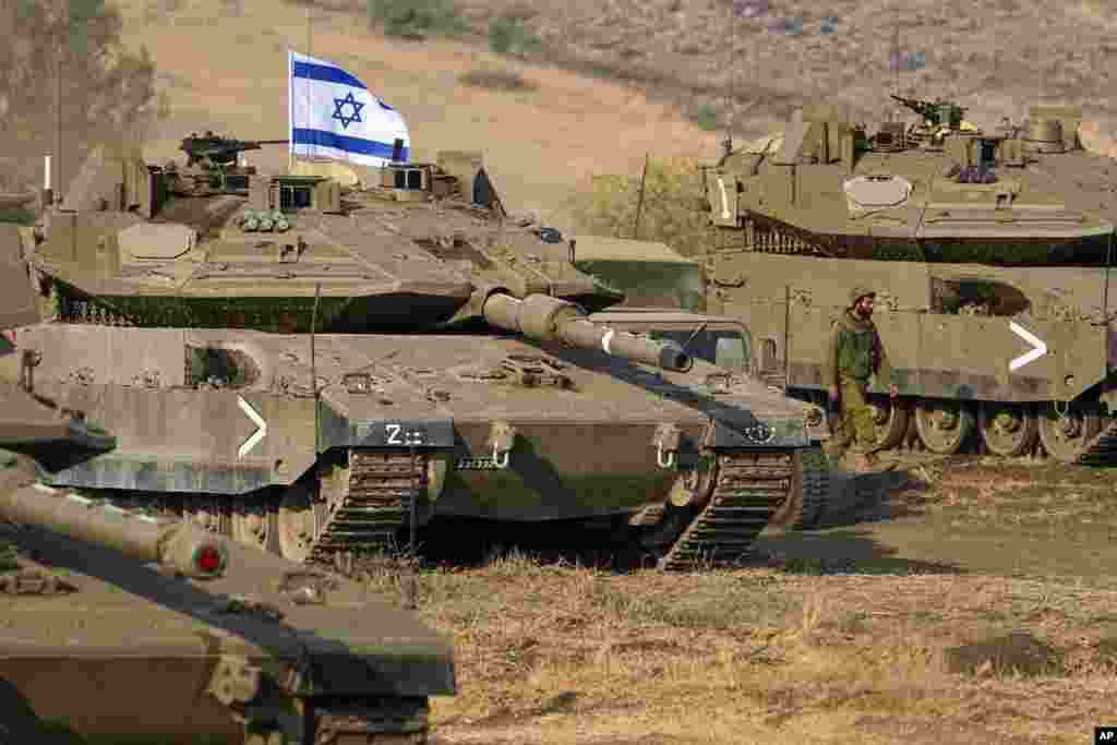 Израильские танки недалеко от границы с Ливаном
