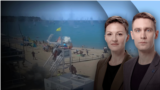 Утро: видео падения обломков ракеты на пляже Севастополя