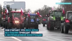 Протесты польских фермеров: они высыпают зерно из украинских фур и жгут покрышки