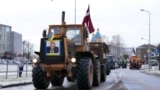 Latvian farmer protest