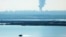 UKRAINE – A fire at an oil depot near the Crimean bridge in the village of Volna in the Krasnodar region of Russia is visible from the territory of the occupied Crimea across the Kerch Strait, May 3, 2023