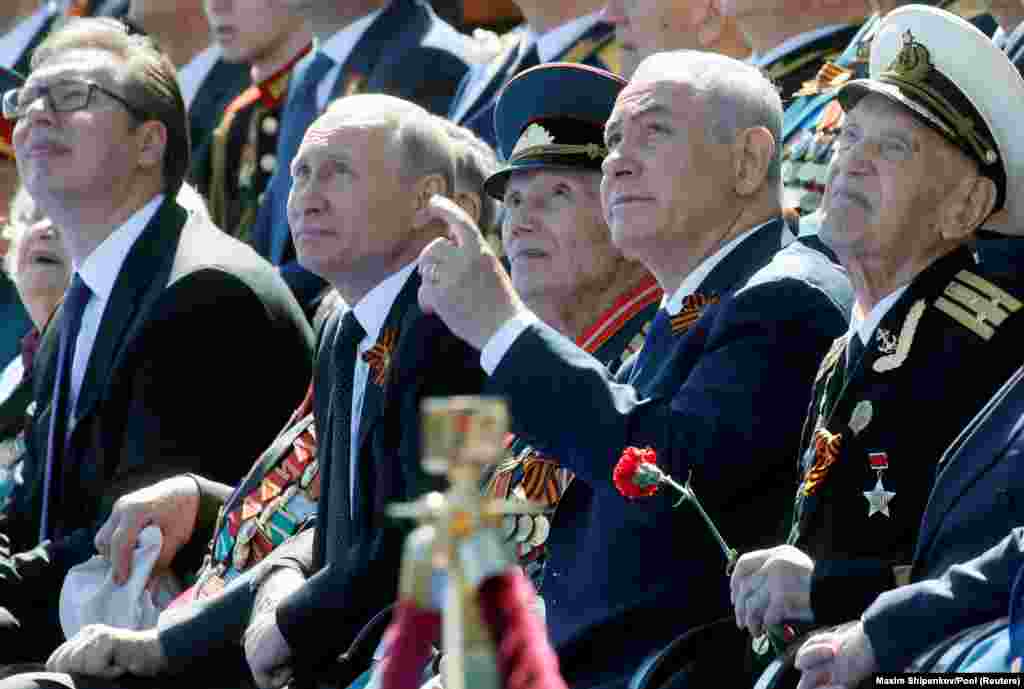 В 2018 году на парад в Москве приехали только президент Сербии Александр Вучич и премьер-министр Израиля Биньямин Нетаньяху&nbsp;