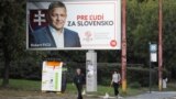 Предвыборный билборд Роберта Фицо и партии "Курс" в Братиславе, 29 сентября 2023 года. Фото: Reuters