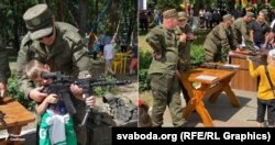 Российские военнослужащие 272-го мотострелкового полка на празднике 3 июля 2023 года в Лепеле