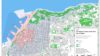 Карта охранной зоны ЮНЕСКО в Одессе, розовым цветом отмечена охранная зона, серым – буферная