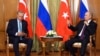 Реджеп Тайип Эрдоган и Владимир Путин на переговорах по "зерновой сделке" в Сочи