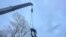 Ukraine. Dismantling of the monument to the participants of the "January 1918 armed uprising". Photo by the Kiev City Administration 