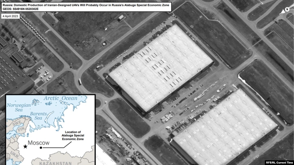 Спутниковые снимки завода дронов в Елабуге, фото Maxar Technologies от 4 апреля 2023 года