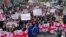 Georgia -- students in Tbilisi against 'Russian low'; 13may2024