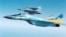 Ukrainian MiG-29 next to American F-16 aircrafts