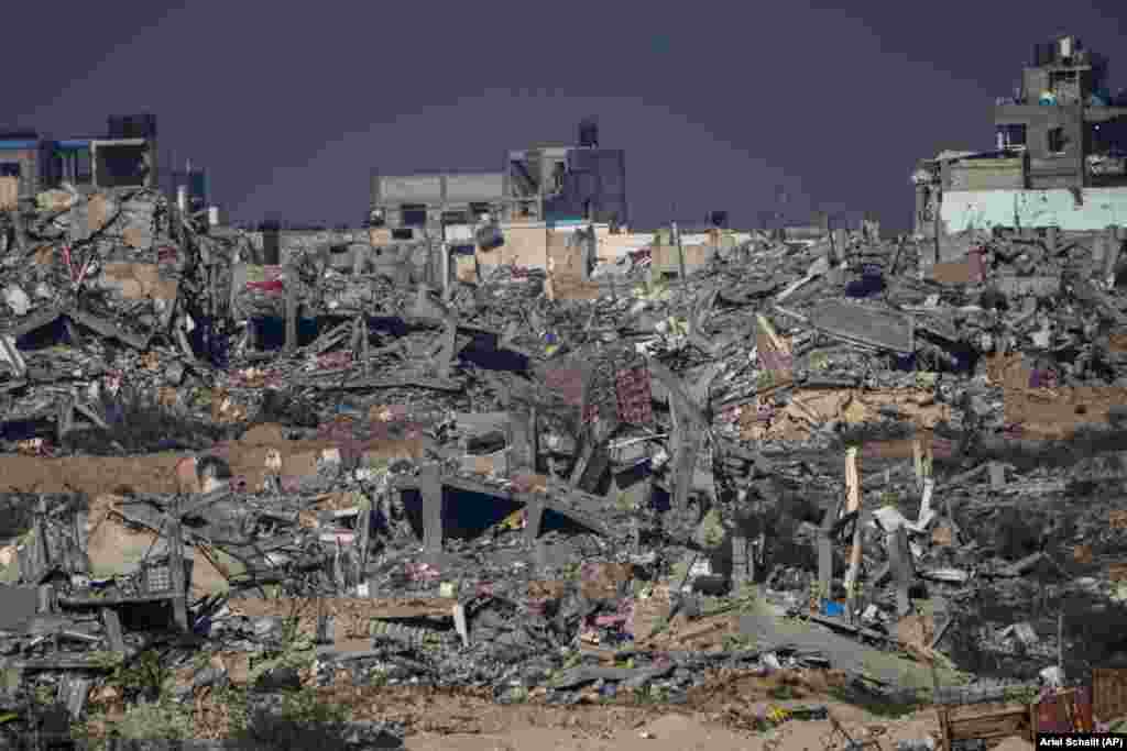 Разрушенные здания в секторе Газа