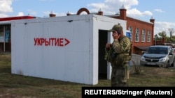 Бомбоубежище на блокпосту на окраине Белгорода, 12 августа 2024 года. Фото Reuters