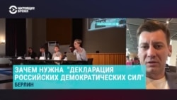 "Важно объединить усилия, чтобы бороться с путинизмом". Дмитрий Гудков объясняет, зачем российская оппозиция подписала в Берлине декларацию