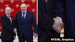 Путин и Лукашенко. Москва, 9 мая