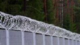 Fence on Latvian-Belarusian border