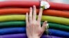 Lithuania - Belarusian column at LGBT pride in Vilnius, 1JUL2023