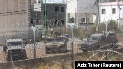 Израильские военные машины возле ливано-израильской границы, Южный Ливан, 12 июля 2023 года