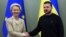 UKRAINE – Ukraine's President Volodymyr Zelenskyy and European Commission President Ursula von der Leyen. Kyiv, November 2, 2023