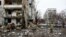 Один из домов в Харькове, разрушенных в результате российской ракетной атаки 23 января 2024 года
