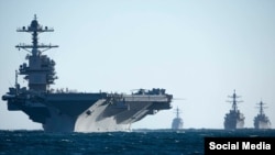 США отправляют в восточную часть Средиземного моря авианосную ударную группу "Джеральд Форд"