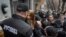 Участники пророссийской группировки "Альт-инфо" провели акцию протеста у дома гражданской активистки Наты Перадзе