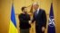 BELGIUM – Ukraine's President Volodymyr Zelenskyy and NATO Secretary-General Jens Stoltenberg (R). Brussels, Belgium, October 11, 2023