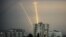 UKRAINE – Russian rockets launch against Ukraine from Russia's Belgorod region are seen at dawn in Kharkiv, Ukraine, August 15, 2022 
