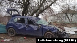 Автомобиль Александра Паливоды, в котором российские военные удерживали Андрея