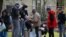 BELARUS -- Volunteers distribute charity food aid among people, including the homeless and low-income citizens, amid the coronavirus disease (COVID-19) outbreak in Minsk, May 2, 2020