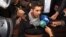 BULGARIA -- Severin Krasimirov, the suspect arrested in the rape and slaying of a Bulgarian television journalist, speaks with reporters prior to his first appearance in court in Ruse, October 19, 2018