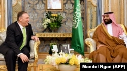 Принц Мухаммад бин Салман на встрече с госсекретарем США Майком Помпео 