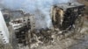 Населенный пункт Бородянка в Киевской области после обстрела российскими войсками. 3 марта 2022 года