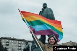 Светлана Каверзина на акции в поддержку ЛГБТ в 2019 году. Фото из личного архива