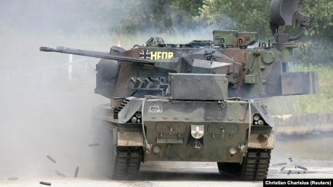 Зенитный танк Gepard Вооруженных сил Германии, архивное фото